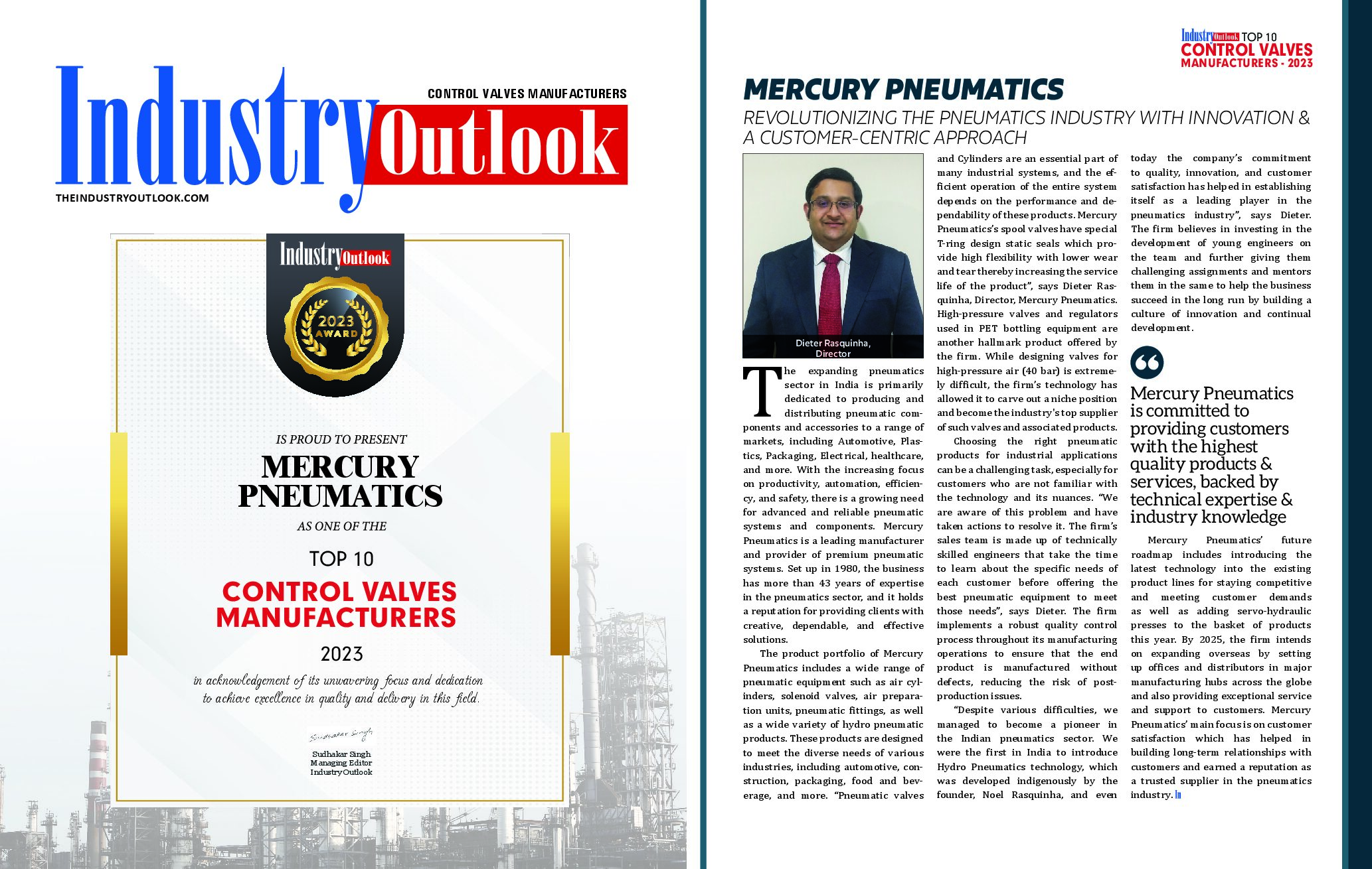 Mercury Pneumatics Pvt Ltd: Among India’s Top 10 Pneumatic Valve Manufacturers